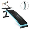 Blue Adjustable Folding Design Slant Bench Push Ups Sit-Up Board