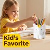 dgudgu White Elephant Pen Holder Ceramic Desk Organizer Cup Pencil