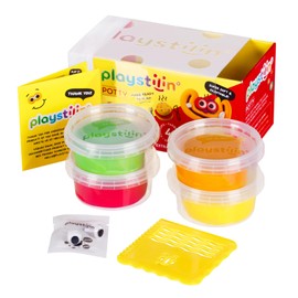 Playstilin Potty - Extra Soft Play Dough, Easy Mouldable Vegan Children's Dough, Creative Plasticine Kneading Set with Accessories and Tools in the Box, Modelling Clay Air-Drying
