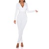 Koucla Women's Jumpsuit Elegant Jumpsuit Trouser Suit V-Neck Decorative Buttons,