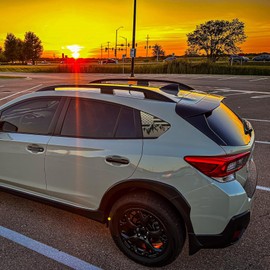 for Subaru crosstrek 2018-2023 Rear Side Window Mountain American Flag Decals for Car, Matte Black Mountain USA Flag Decal, Mountain American Flag Decal Sticker