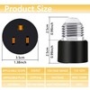 Sevici 3 Prong Light Socket to Plug Adapter 2-Pack, Polarized