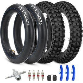 12.5x2.75 (12-1/2x2.75) Tire and Inner Tube Set for Razor Dirt Rocket MX350 MX400 Dune Buggy E-zip E500 E750 X-Treme eZip Mongoose Electric Scooter Parts 2 Pack