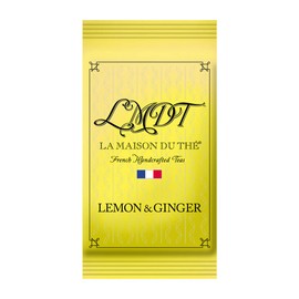LMDT French Handcrafted Lemon & Ginger Tea. Enveloped Teabags, 100 Count