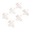 100Pcs Airplane Shaped Paper Clips Metal Lightweight Multipurpose Cute Shaped