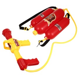 Kisangel Firefighter Backpack Water Guns Toys Novelty Fire Extinguisher Squirt Toys Super Water Squirt Shooter Blaster Outdoor Toys for Kids Summer Pool Beach Party Red