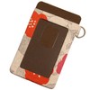JHANDS Pass Case with D Ring (Natural), Garden Scarlet