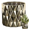 KOTARBAU® Ceramic Flower Pot Planter Glazed Gold Cylindrical Shape Indoor
