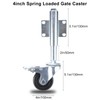 NORJIN 4Inch Spring Loaded Gate Caster, Swivel Caster Wheels Heavy