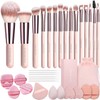 Set de 15 Brochas de Maquillaje de Viaje para Base,