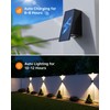 8 Pack Warm/Neutral/Cool White Solar Powered Fence Lights Up and
