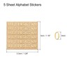 QUARKZMAN 5 Sheets 3D Small Resin Number Stickers 1-9 Gold