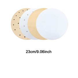 100 Stück Luftfritteusen-Papiereinlagen, Luftfritteusen-Zubehör, Einweg-Luftfritteusen-Papiereinlagen zum Backofen, 23 cm