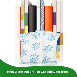 WVacFre 50 Gram(20Packs) Food Grade Moisture Absorber Silica Gel Desiccant Packets for Storage,Desiccant Beads Silica Gel Packs for Moisture Control