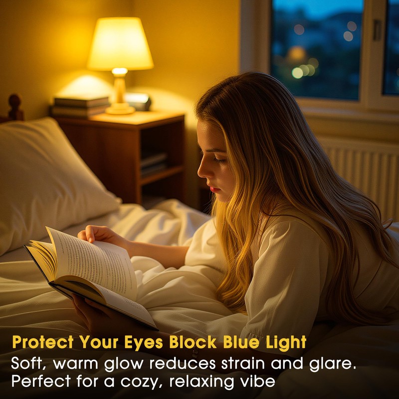 Briignite Amber Light Bulb - Dimmable Soft Warm Light Bulbs