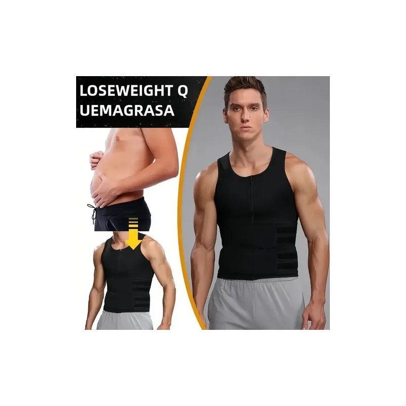 Faja Deportiva Gym Quema Grasa Corrector De Postura Negro Xxl
