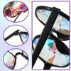 FUIPVGI Pack of 4 Diffractions Party Glasses with 3D Prism
