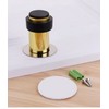 Self-Adhesive Rubber Door Stopper – Stainless Steel Wall Protector with