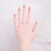 24 Pieces Nail Tips, Made with ruddy pink, gradient nails