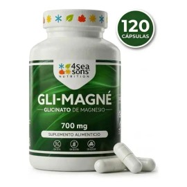 Seasons Nutrition Gli Magné Glicinato Magnesio 700 Vitamina Suplemento Alimenticio Fórmula Avanzada Vegano Gluten Azúcar Soya 120 Cápsulas