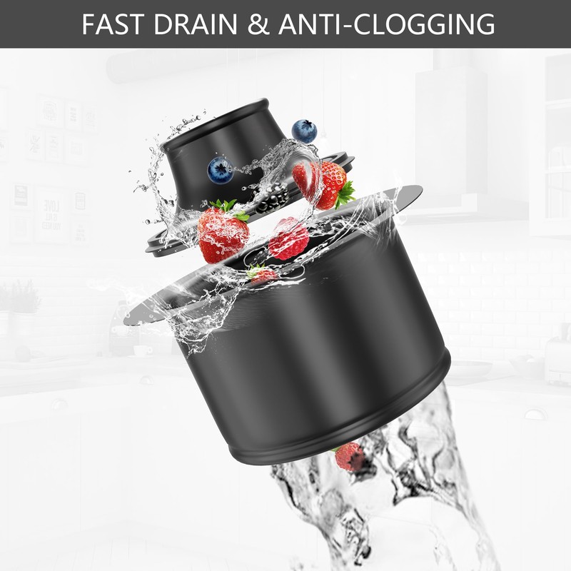Extended Garbage Disposal Flange Basket Strainer Stopper Stainless Steel Kitchen