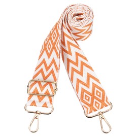 PATIKIL 55in Purse Straps Replacement Crossbody, Bag Straps Crossbody Universal Adjustable Canvas Bohemian for Purses Handbags Guitar, Orange