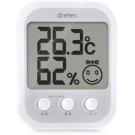 ドリテック デジタル温湿度計 オプシスプラス O-251WT ホワイト