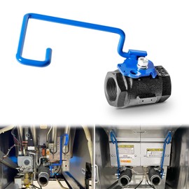 60131007 Ball Valve 1-1/4" Right-Hand Valve with 9" Hook Lever Rod, Replacement for Pitco & Magikitchen Fryers, Fit for SG14, SG18, SSH55, SSH75, SGM1824, SGM24, SGM34 Models (Blue)