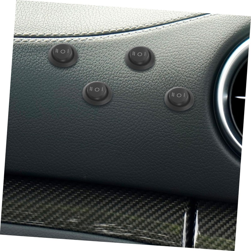 OUNONA Round Rocker Switches Car Push Button Toggle Switch with