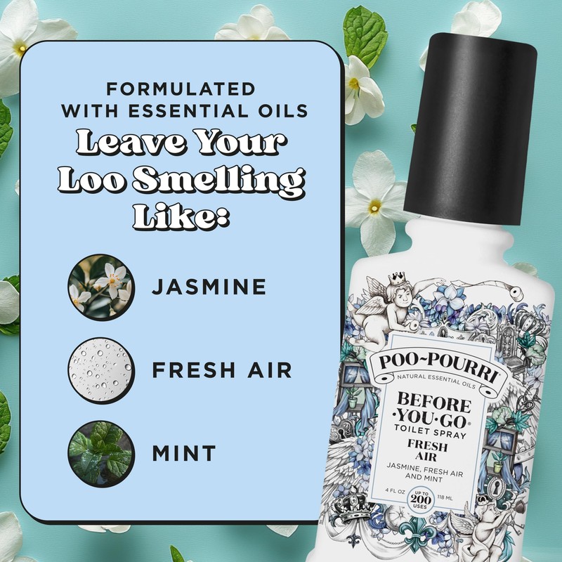 Poo-Pourri Before-You-Go Toilet Spray, Fresh Air, 4 Fl Oz, Up