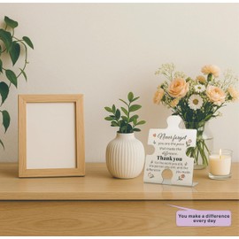 Thank You Appreciation Gifts for Coworkers Teacher Nurse, Retirement Gifts for Women Men, Leaving Going Away Farewell Keepsake, Never Forget the Difference You Made Inspirational Office Desk Decor