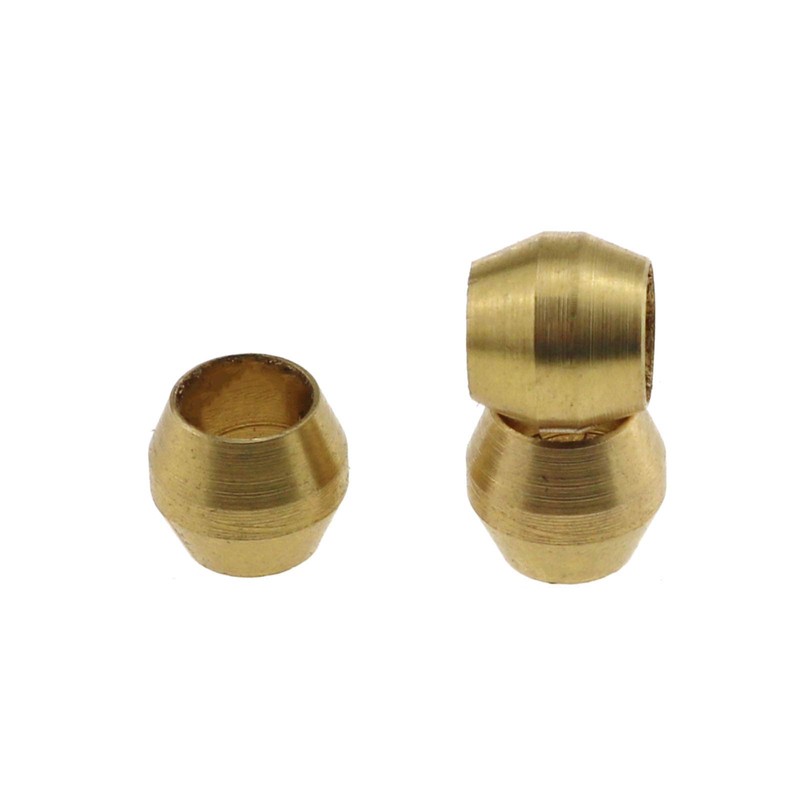 E-outstanding Compression Ferrule Sleeve 50PCS 4mm Brass Double Taper Ferrule
