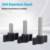 YUEARN 4 Pcs 1/4"-20 x 1 Threaded Thumb Screw, Stainless