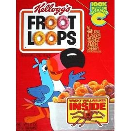 Froot Loops WackyWall walker Octopus Cereal Box Metal Fridge Magnet 3x4 7650