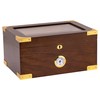 Quality Importers The Milano Elegant Cigar Humidor, Tempered Glasstop, Cedar