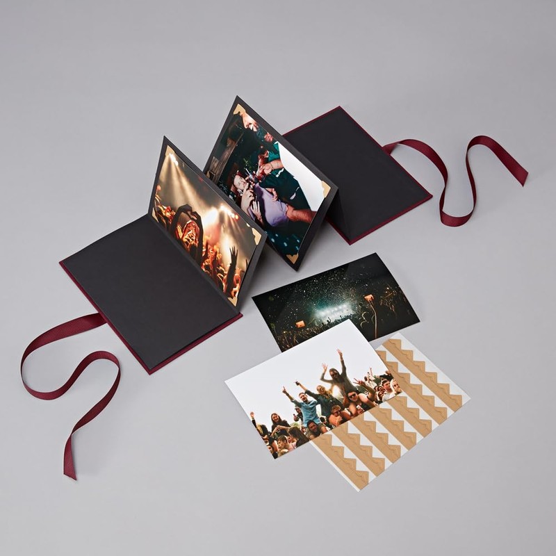 Semikolon Leporello Classico Photoalbum, burgundy