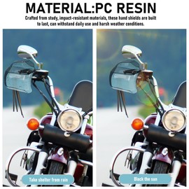 JECOMPRIS Motorcycle Handlebar Protection Hand Guard for Scooter with Windscreen - Windproof Hand Protector for Protection Against Wind and Cold - Easy to Install and Stylish Design