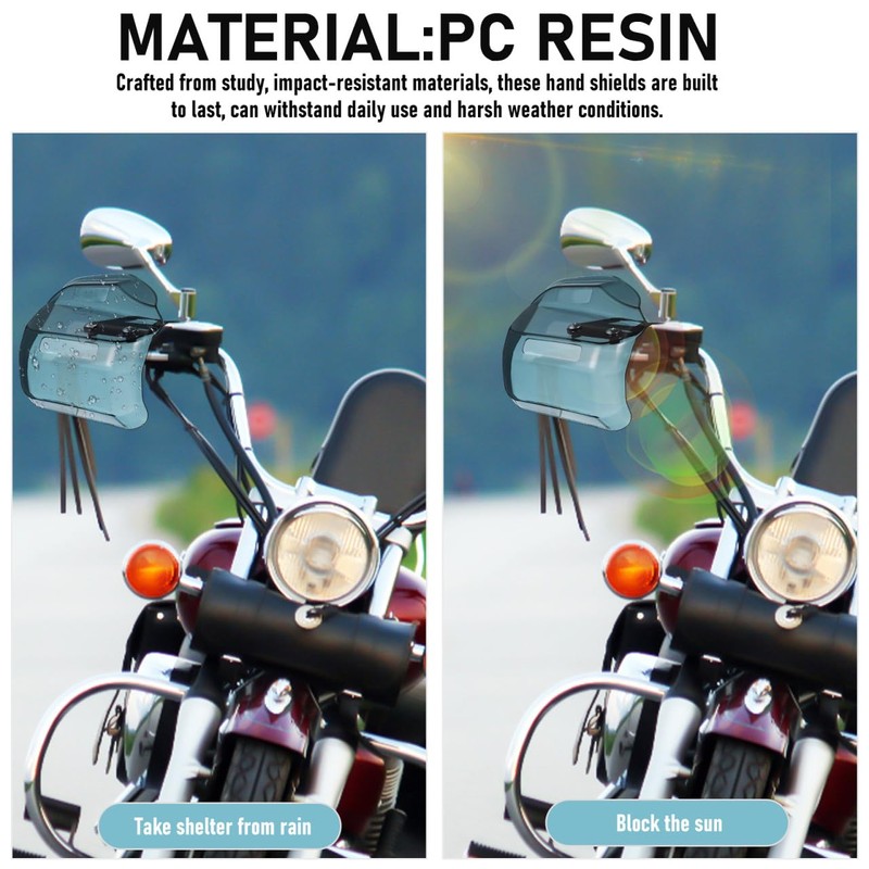 JECOMPRIS Motorcycle Handlebar Protection Hand Guard for Scooter with Windscreen