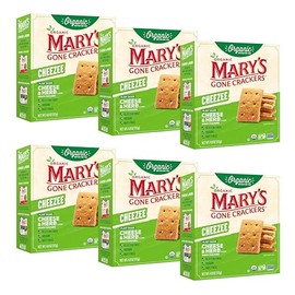 Mary's Gone Crackers Cheezee, Plant-Based, Organic, Gluten-Free, NON-GMO, Vegan, Kosher, Cheese & Herb, 4 Ounce (Pack of 6)