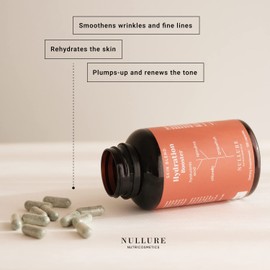 Hyaluronic Acid Nullure I Anti-Aging · Hydration · Skin Tone I Vegan Formula I - Hyaluronic Acid + Spirulina + Chlorella + Vitamin B3 + Black Radish + Grapefruit - 120 Capsules (2 Months)