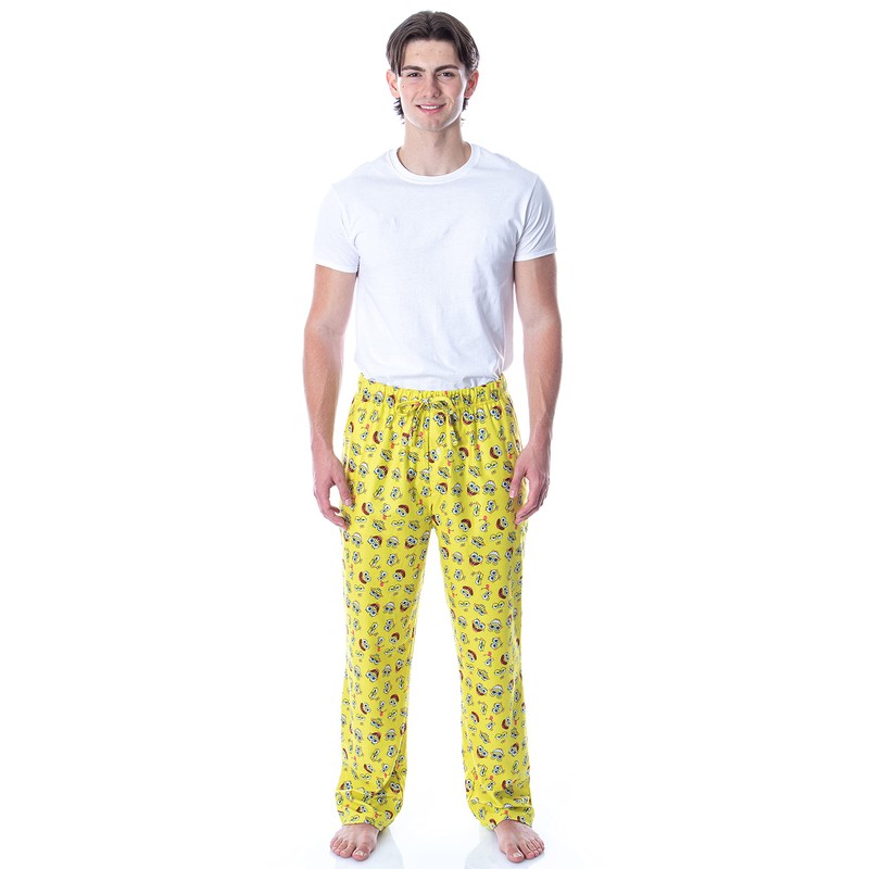 Nickelodeon Men's SpongeBob SquarePants Face Expressions Loungewear Pajama Pants (3X-Large)