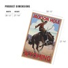 Lantern Press 1000 Piece Jigsaw Puzzle, Jackson Hole, Wyoming, Bucking
