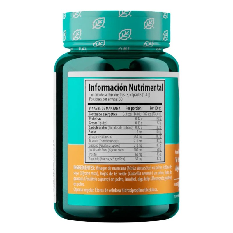 Solanum Vinagre De Manzana 90 Capsulas 600mg Sin Sabor