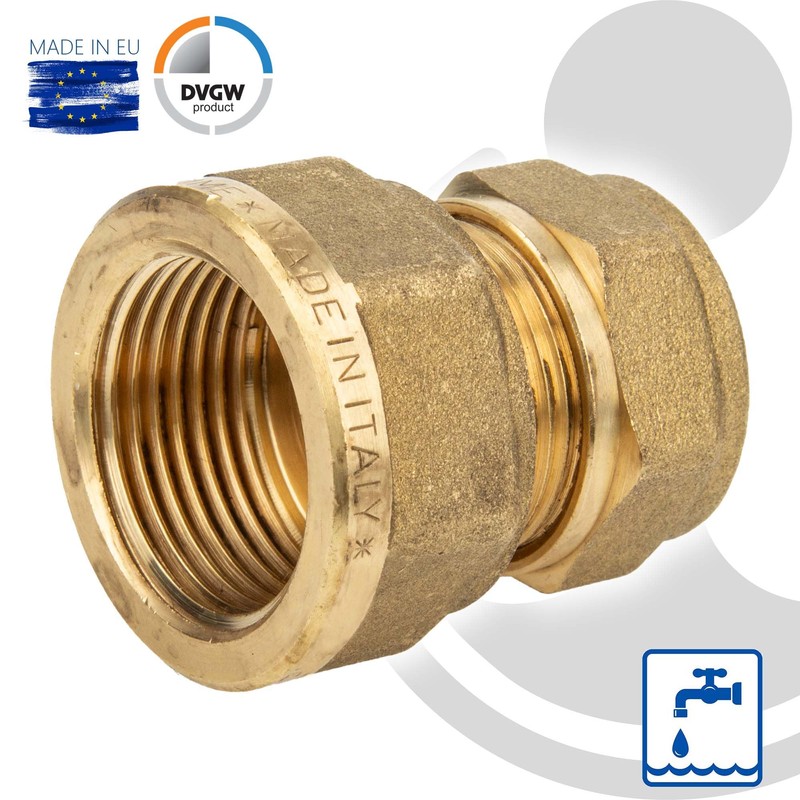 MS Compression Ring Connector, Sleeve Fitting with Clamping Ring 18