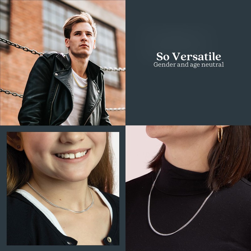 KEZEF Miami 18K Gold Plated 3mm Cuban Curb Chain |