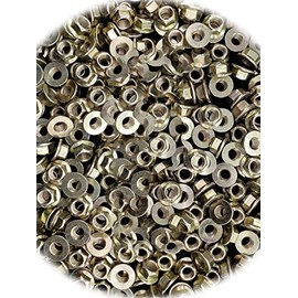 (Qty 10pcs) 5/8-11 Grade 8 All Metal Flange Lock Nuts Wiz Nuts 5/8 x 11 Nuts 5/8x11 ZY Hardware Fastener Kit Set RV5810S