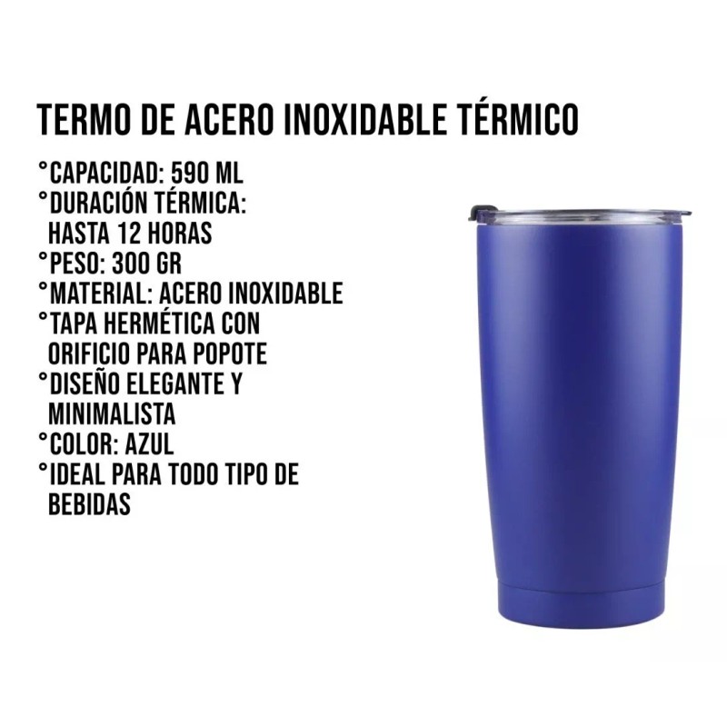 Control Expert Vaso Termo Acero Inoxidable P/ Cafe 20oz Térmico