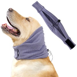 Dog Calming Headband Hoodie Ear Wraps for Dogs Noise Protection, Dog Ear Covers for Anxiety Relief Noise Canceling, Dog Headband Dog Ear Muffs Head Warp for Grooming Drying Bathing Purple Small