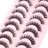 Parriparri Artificial Eyelashes D Curl Fake Russian False Eyelashes 10