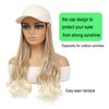 AliRobam Hat Wigs Long Baseball Cap Wig with Wavy Ends